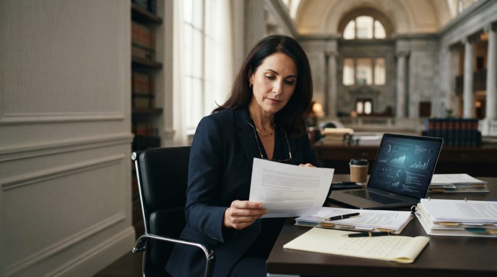 Attorney reviewing AI-generated court filings and legal citations in 2026